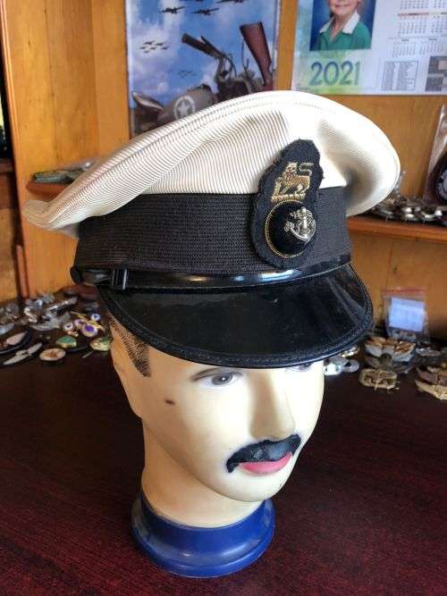 SA NAVY PEAKED CAP FOR OTHER RANKS- INSIDE RING MEASURES 55 CM