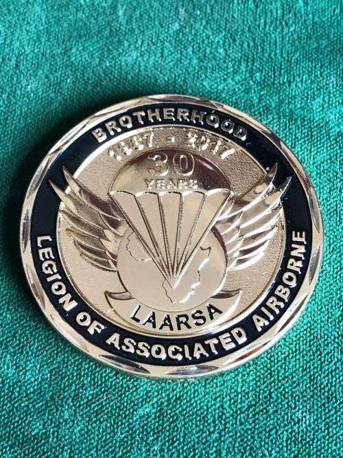 LOARSA 30 YEARS 1987-2017-LEGION OF ASSOCIATED AIR BORNE CHALLENGE COIN-DIAMETER 45 MM- NUMBERED
