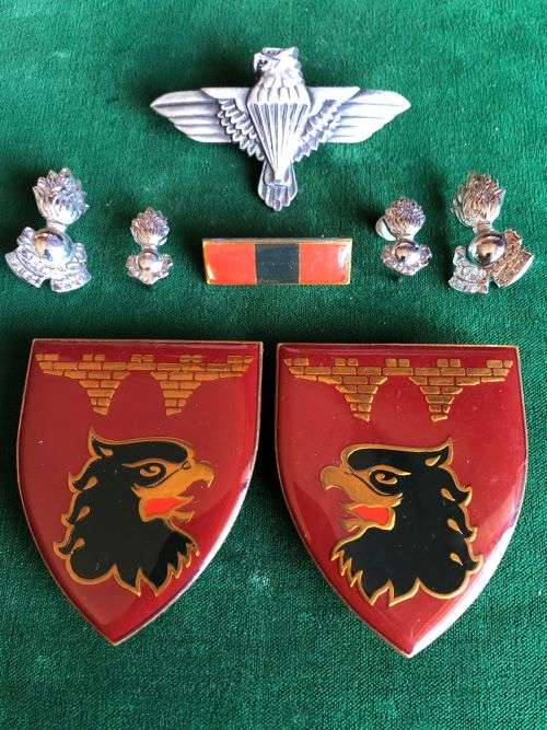 44 PARA BRIGADE-FIELD ENGINEER SQUADRON BERET,COLLARS,OFFICERS MESS DRESS COLLARS,BERET BAR AND FLAS