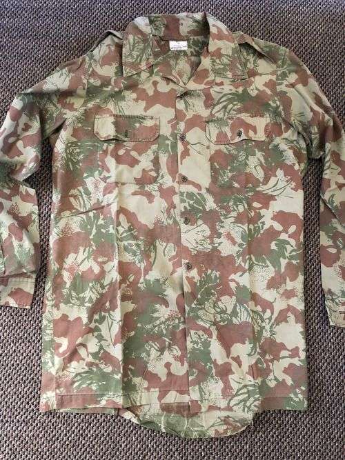 POLICE TASK FORCE CAMO, LONG SLEEVE SHIRT-2ND PATTERN-SIZE LARGE-MEASURES 60 CM ARMPIT TO ARMPIT- 2X