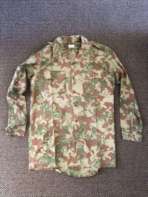 POLICE TASK FORCE CAMO, LONG SLEEVE SHIRT-2ND PATTERN-SIZE LARGE-MEASURES 60 CM ARMPIT TO ARMPIT- 2X