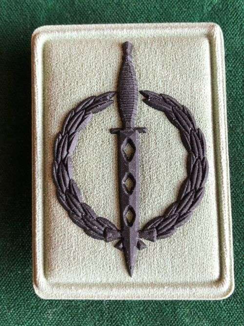SPECIAL FORCES OPERATOR BADGE-THREE VOIDS ON THE BLADE TO REPRESENT THE DIAMONDS FOR 30 YEAR SERVICE