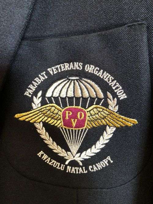 SA PARABAT VETERANS BLAZER-SIZE MEDIUM-MEASURES 50CM ARMPIT TO ARMPIT-CONDITION NEW- STILL WITH BUYI