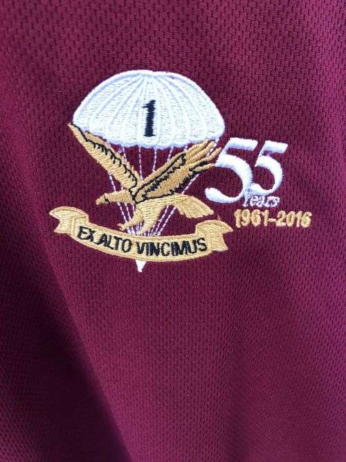 1 PARA BATTALION T-SHIRT-55TH ANNIVERSARY 1961-1916-SIZE LARGE-MEASURES 60CM ARMPIT TO ARMPIT-CONDIT