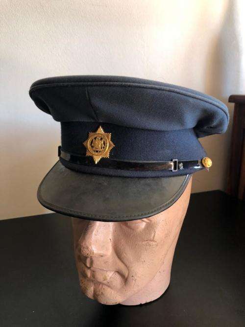 VINTAGE POLICE PEAKED CAP SIZE 55