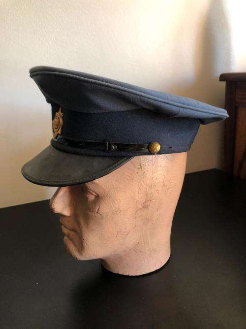 VINTAGE POLICE PEAKED CAP SIZE 55