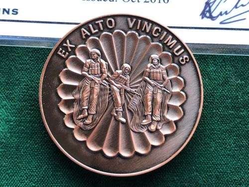 1 PARACHUTE BATTALION 1961-2016 CHALLENGE COIN NO 42 OF ONLY 55 COINS-PRODUCED (NUMBERED) WITH CERTI