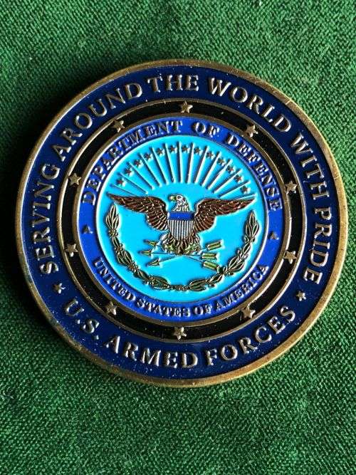 US ARMED FORCES CHALLENGE COIN-DIAMETER 50 MM