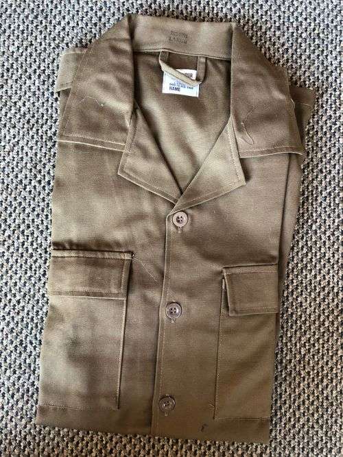SADF PERIOD NUTRIA,SHORT SLEEVE SHIRT-SIZE LARGE-MEASURES 60CM ARMPIT TO ARMPIT-CONDITION NEW