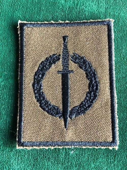RECCE OPERATORS QUALIFICATION BREAST BADGE-BLACK EMBROIDERED ON NUTRIA