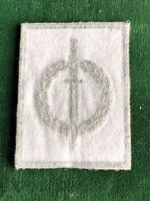 RECCE OPERATORS QUALIFICATION BREAST BADGE-BLACK EMBROIDERED ON NUTRIA