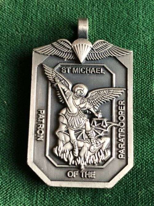SA PARABAT,SAINT MICHAELS PENDANT-NUMBERED 115-WHITE METAL