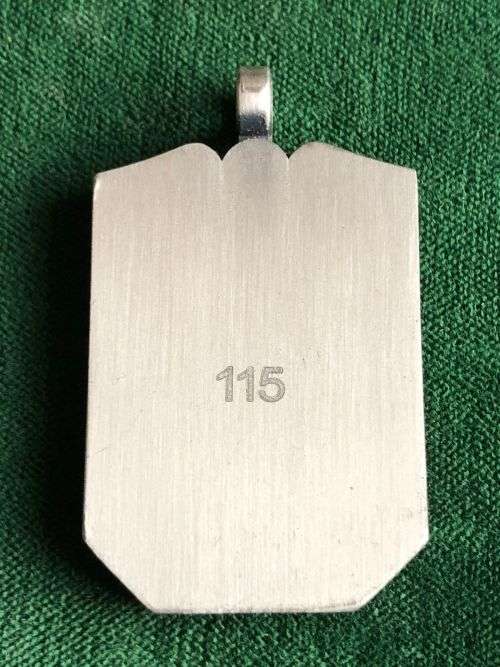 SA PARABAT,SAINT MICHAELS PENDANT-NUMBERED 115-WHITE METAL