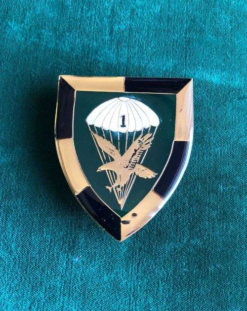 1 PARABAT BATTALION SHOULDER FLASH-GOLD TYPE 1970`S-1987- 3 PINS