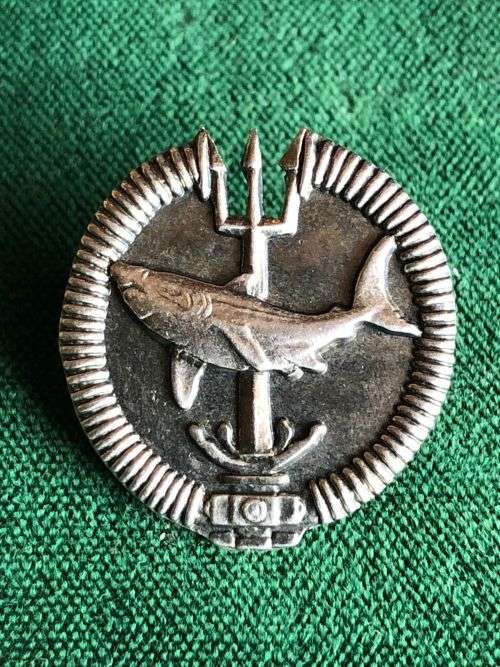 RECCE ATTACK DIVER QUALICATION,MESS DRESS BADGE-SILVER PLATED -NOT NUMBERED- 2 PINS