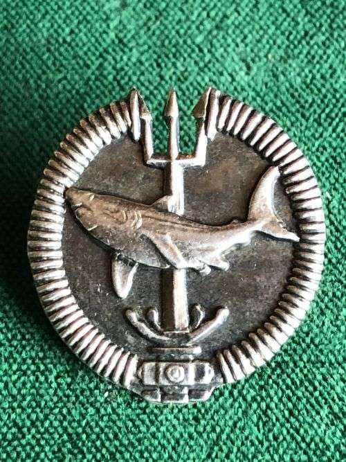RECCE ATTACK DIVER QUALICATION,MESS DRESS BADGE-SILVER PLATED -NOT NUMBERED- 2 PINS