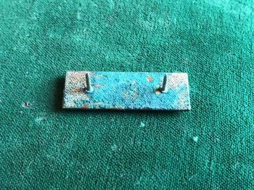 SA INFANTRY CORPS BERET BAR-2ND TYPE-BLACK/ YELLOW/ GREEN-SMALLER VARIATION BAR- 2 PINS