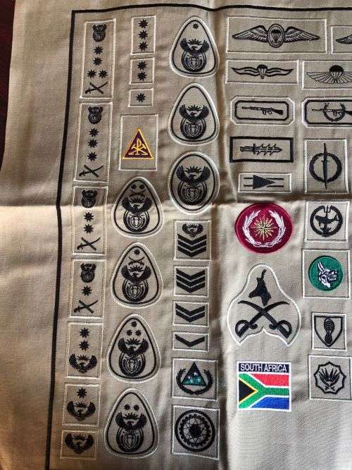 SANDF COMPLETE BADGE AND RANK SET