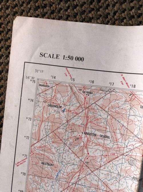 RHODESIA MAP-MUTUNGAGORE-SCALE 1:50 000-MEASURES 85 X 60 CM