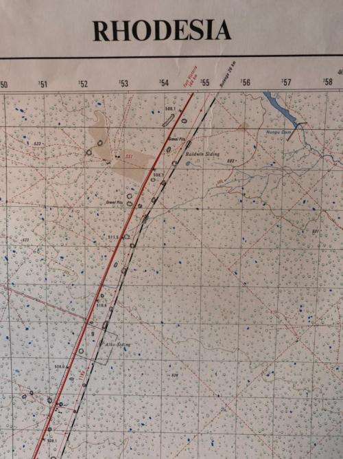 RHODESIAN MAP-1:50 000 SCALE-MATENGENI  AREA-MEASURES 84X58 CM-GOOD CONDITION