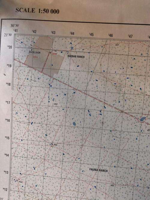 RHODESIAN MAP-1:50 000 SCALE-MATENGENI  AREA-MEASURES 84X58 CM-GOOD CONDITION