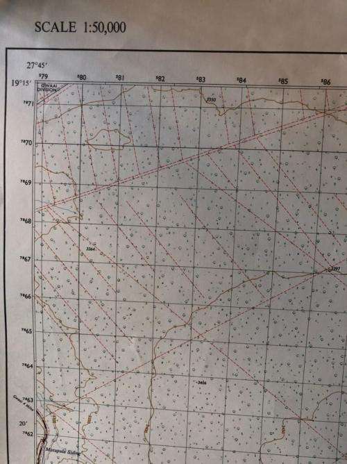 RHODESIAN MAP-1:50 000 SCALE-UMGUSA  AREA-MEASURES 84X58 CM-