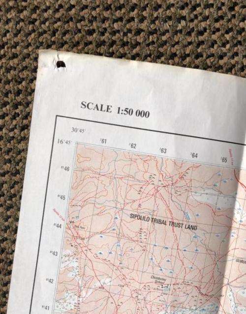 RHODESIAN MAP- 1:50 000 SCALE-CHIKONYORA 1630 D4 AREA-MEASURES 59 X 65 CM
