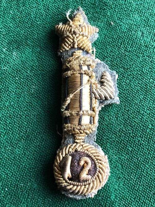 ITALIAN MILITIA OFFICERS,BULLION EMBROIDERED,CAP BADGE- MEASURES 54 MM