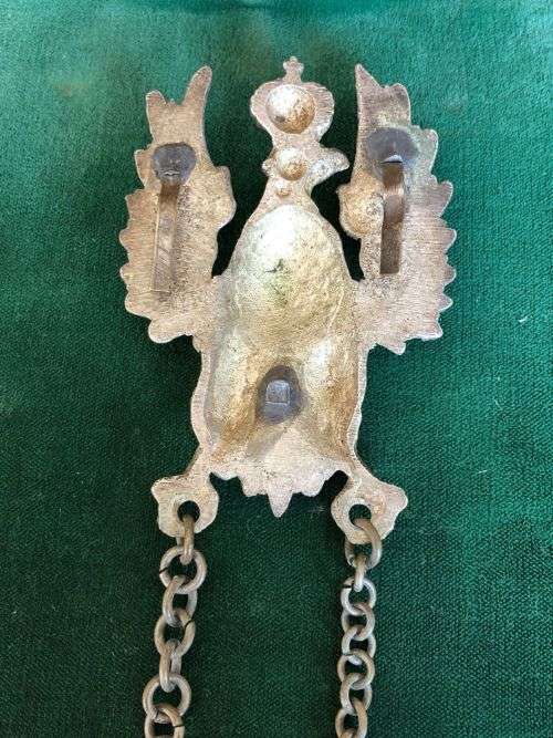 ITALIAN WW2 ARMY OFFICERS BROCADE SASH WITH METAL EAGLE & AMP