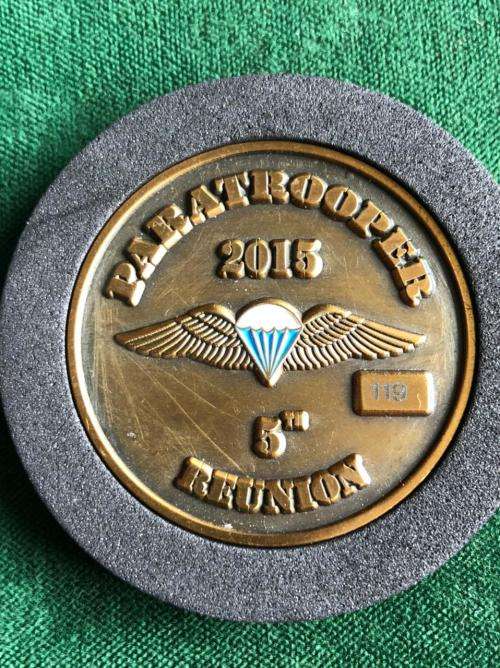 1 PARA BATTALION 5TH REUNION CHALLENGE COIN-NUMBERED 119-DIAMETER 35 MM