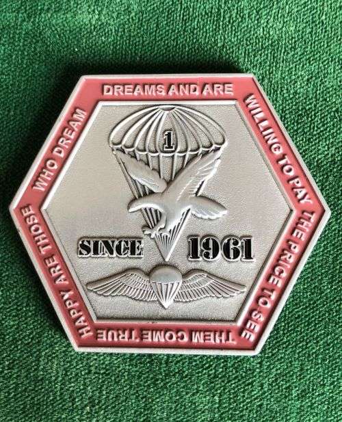 1 PARA BATTALION CHALLENGE COIN-MEASURES 43 X 43 MM-NUMBERED 004