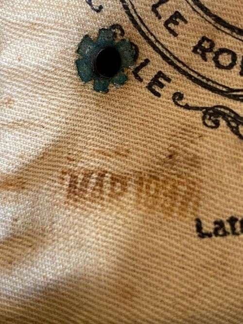 WW2 PITT HELMET WITH A LOT OF SIGNATURES AND MESSAGES (A LOT CAN STILL BE MADE OUT) ON IT-STILL GOOD