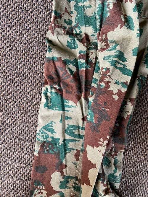 VERY FIRST PATTERN POLICE TASK FORCE CAMO TROUSERS-SIZE 32 -PIPE LENGTH 73 CM
