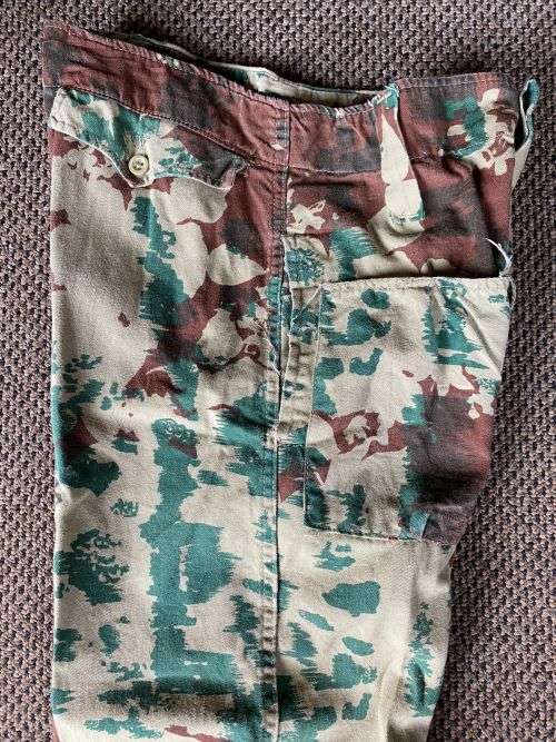 VERY FIRST PATTERN POLICE TASK FORCE CAMO TROUSERS-SIZE 32 -PIPE LENGTH 73 CM