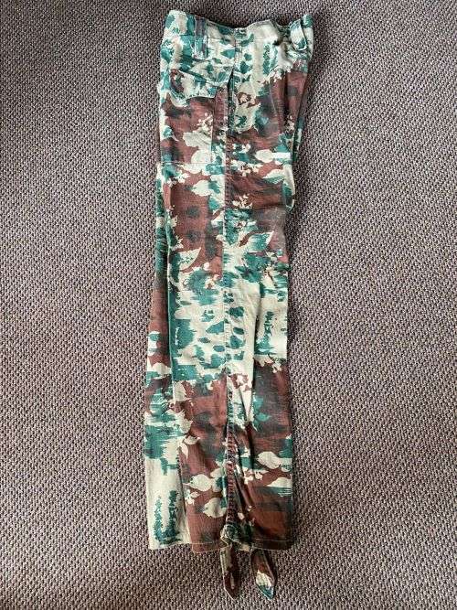 VERY FIRST PATTERN POLICE TASK FORCE CAMO TROUSERS-SIZE 32 -PIPE LENGTH 73 CM