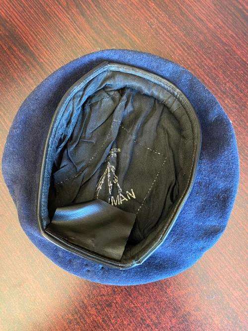 SA ARMY BERET,DARK BLUE DATED 1977/78-INSIDE RING MEASURES 51 CM
