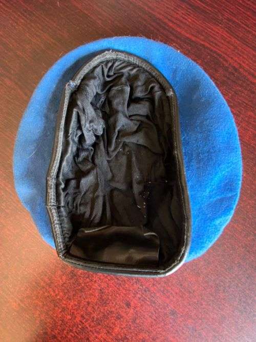 SADF ORDNANCE SERVICE CORPS BERET -INSIDE RING MEASURES 47CM