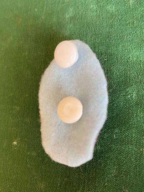 ANTI AIRCRAFT CORPS CHROMED CAP BADGE-APPROVED IN 1977- 2 PINS