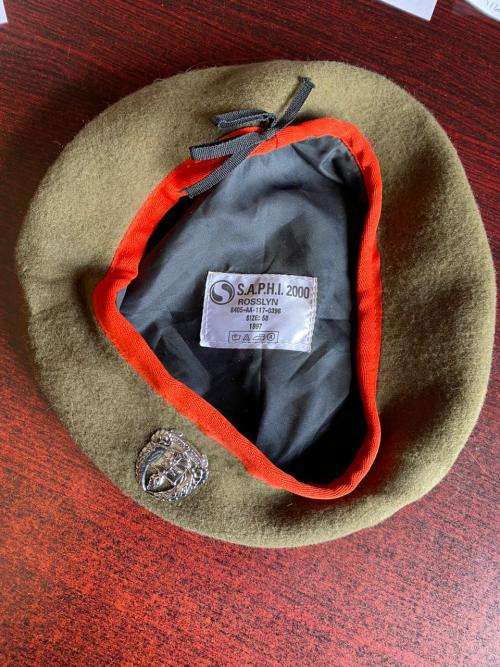 ARMY GYMNASIUM BERET-WORN POST 1976-SIZE 58