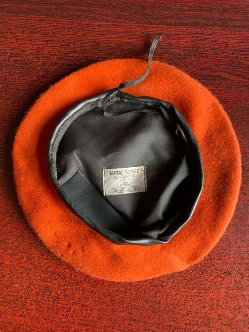 SA ORANGE PROVOST CORPS BERET-DATED 1996- SIZE 57
