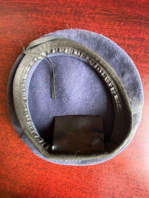 DARK BLUE SA ARMY BERET-INSIDE RING MEASURES 52 CM