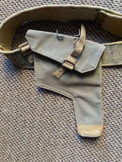 RHODESIAN PATTERN 64 WEBBING BELT AND HOLSTER-EXTENDED LENGTH FOR BELT IS 134 CM