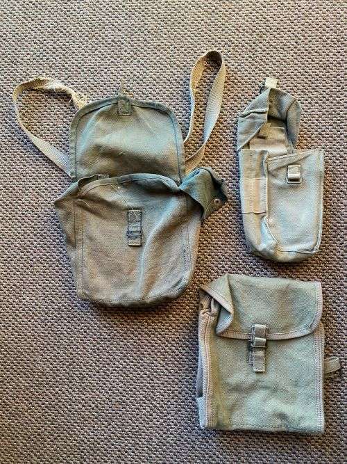SELECTION OF 3 RHODESIAN POUCHES,KIT FROM A FORMER MEMBER