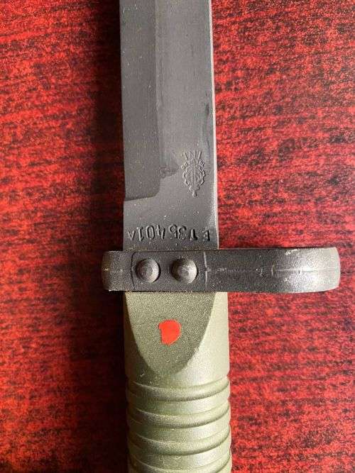 AUTHENTIC MODEL L CETME BAYONET-USED BY THE SPANISH DURING THE LATE 1980`S AND EARLY 1990`S-IT HAS A
