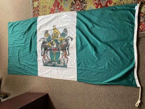 ORIGINAL RHODESIAN FLAG-STITCHED AND DOUBLE SIDED-COTTON-MEASURES 81X175 CM