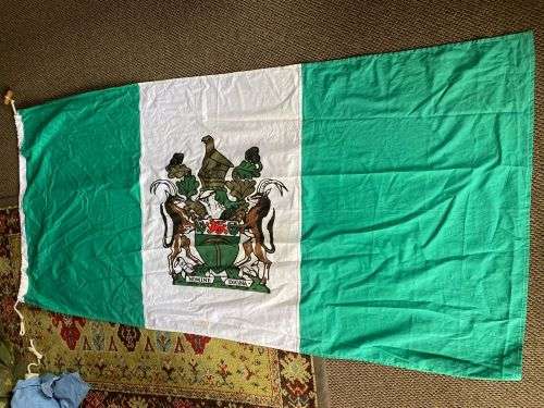 ORIGINAL RHODESIAN FLAG-ONE SIDED-STITCHED-COTTON-MEASURES 80X170CM