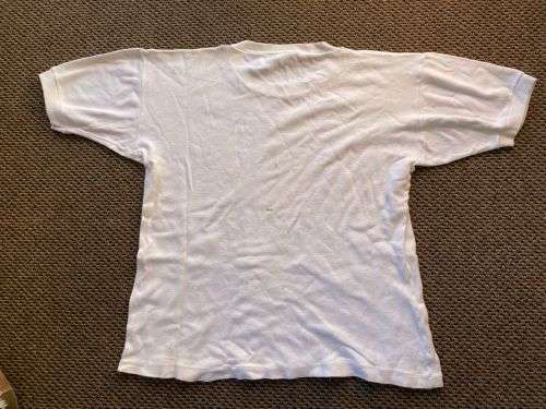 RHODESIA ORIGINAL,COMBAT WORN T-SHIRT-SIZE LARGE-MAKERS LABEL NORTELL