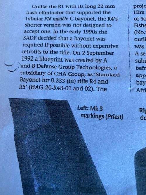 VERY RARE R4 PROTOTYPE BAYONET WITH BLOCKED GAS PARTS-ONLY 920 OF THEM WERE COMPLETED-A FULL 9 PAGE