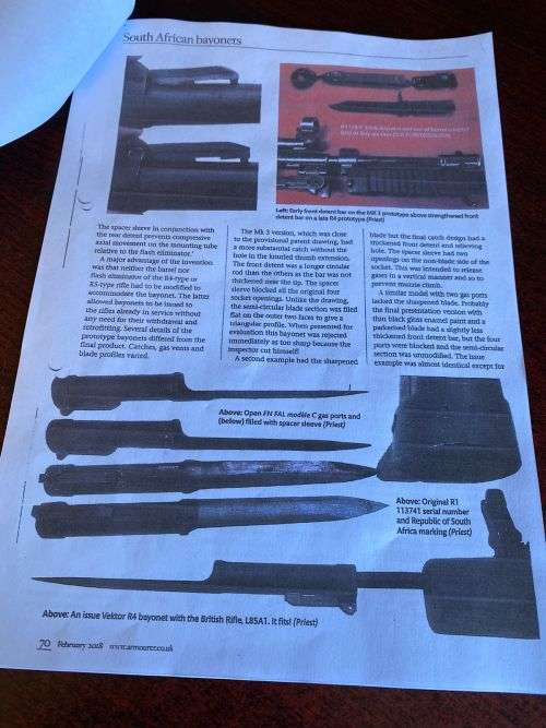 VERY RARE R4 PROTOTYPE BAYONET WITH BLOCKED GAS PARTS-ONLY 920 OF THEM WERE COMPLETED-A FULL 9 PAGE
