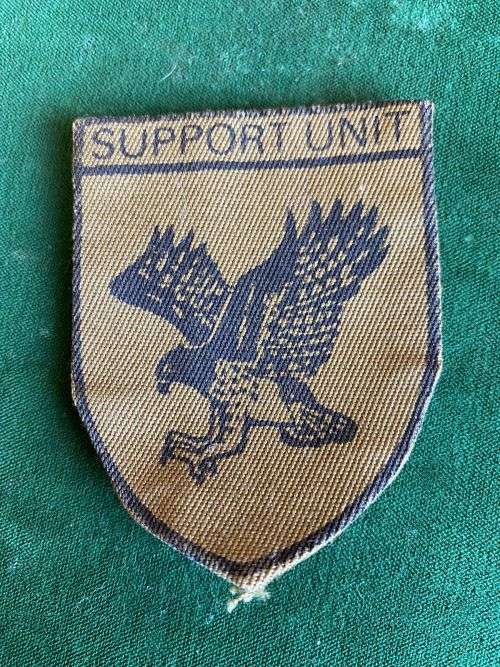 RHODESIA BSAP SUPPORT UNIT PATCH-2ND PATTERN-WORN 1970`S-80